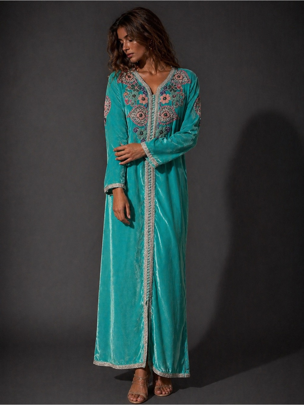 Function & Fringe Edit | Vintage Embellished Velvet Caftan Maxi Boho